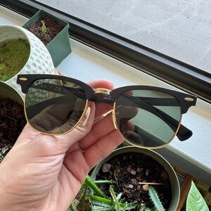Ray-Ban Classic Black and Gold Sunglasses